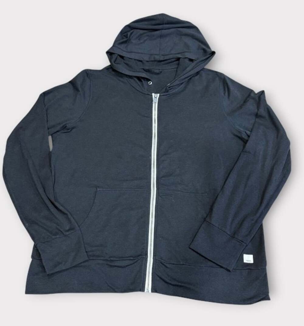 Vuori Halo Performance Hoodie 2.0 Black Full-Zip Jacket Medium